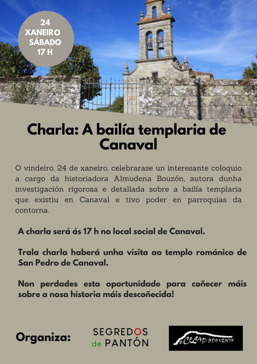 Charla sobre a Orde do Temple en Canaval